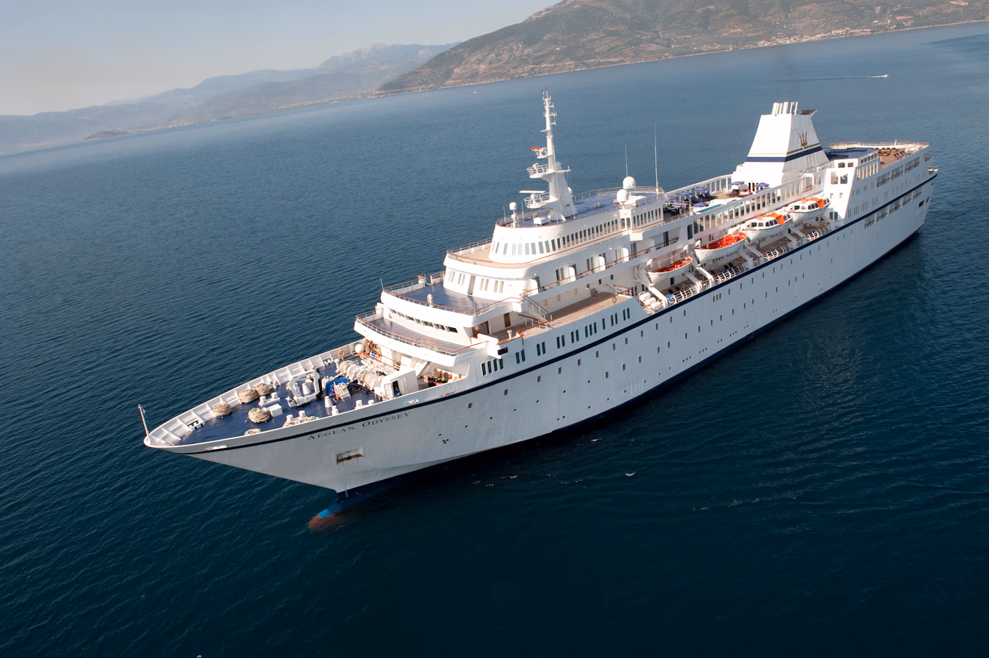MV Adriatic Current sailing through Adriatic and Aegean